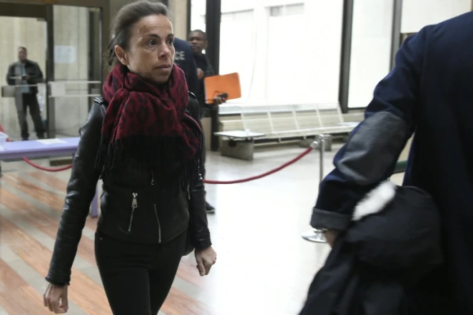 Agnès Saal à son arrivée au palais de justice le 11 avril 2016 à Créteil