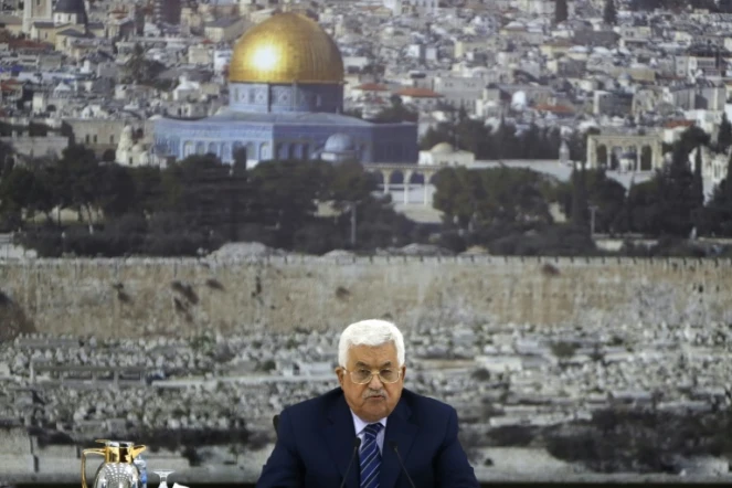 Le président palestinien Mahmoud Abbas, à Ramallah le 25 juillet 2017
