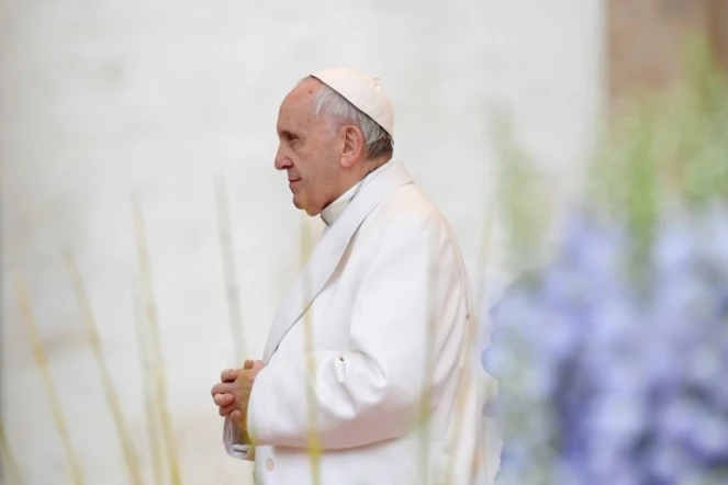 Le pape François au Vatican,le 4 avril 2018