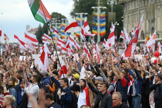 Manifestation contre le président Loukachenko le 6 septembre 2020 à Minsk
