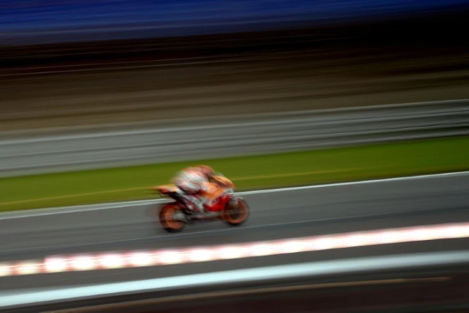 L'Espagnol Marc Marquez (Honda) lors du GP de République Tchèque, catégorie MotoGP, le 6 août 2017 à Brno 