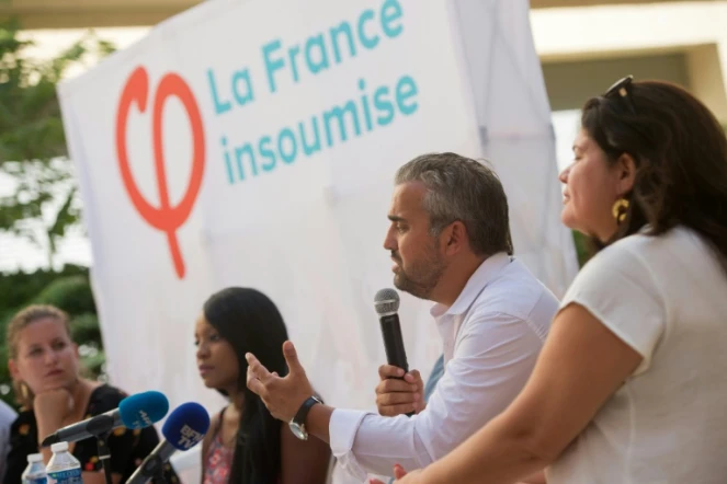 Alexis Corbière, membre de la France insoumise lors des journées d'été du parti à Marseille, le 25 août 2017