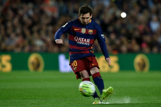 Lionel Messi lors du match Barça - Valence, le 17 avril 2016 au Camp Nou de Barcelone