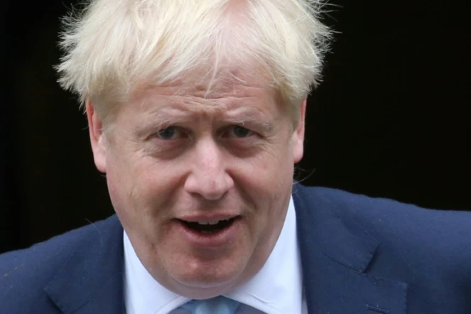 Le Premier ministre britannique Boris Johnson devant le 10 Downing Street à Londres le 3 octobre 2019
