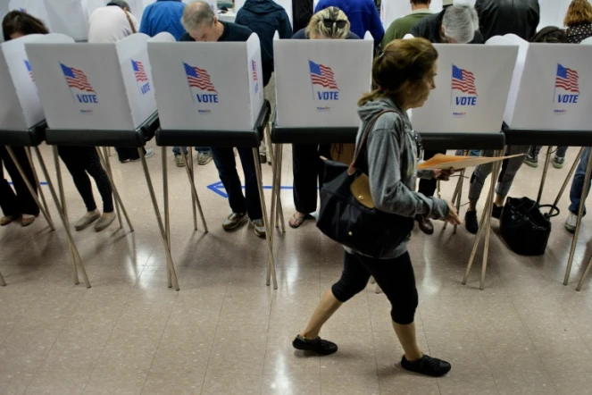  Un bureau de vote dans le Maryland, le 28 octobre 2016