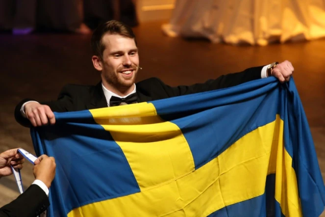 Le sommelier suédois Jon Arvin Rosengren, sacré champion du monde de cette profession, le 19 avril 2016 à Mendoza, en Argentine