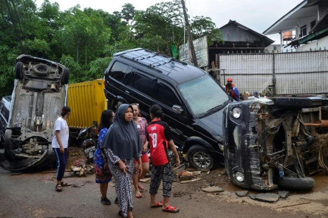Dégâts provoqués par les inondations à Bekasi, dans l'île de Java, le 2 janvier 2020