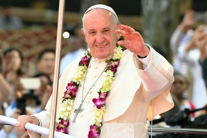 Le pape François, le 1er décembre 2017 à Dacca
