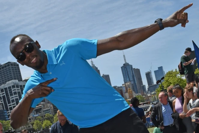 Usain Bolt pose à Melbourne, le 4 novembre  2016