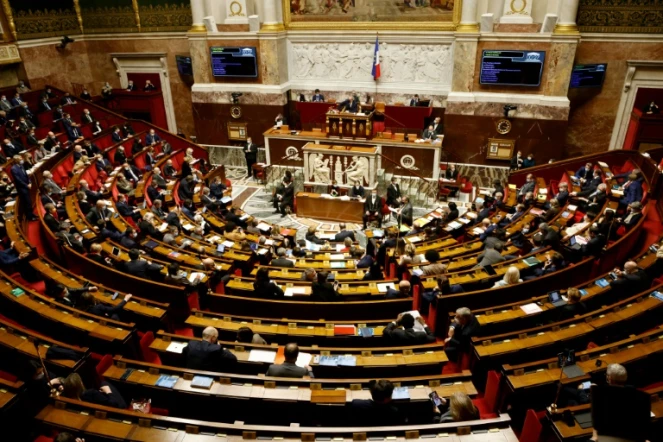 L'hémicycle de l'Assemblée nationale, qui vote vendredi sur le projet de loi controversé de lutte contre le séparatisme