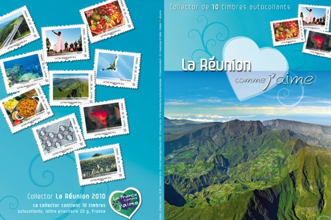Collector de 10 timbres dédiés à la Réunion (Photo : DR)