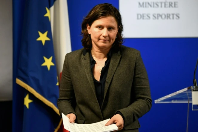 La ministre Roxana Maracineanu lors d'un point presse à Paris, le 3 février 2020