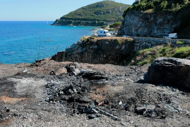 Vue de la crique de Sisco en Haute-Corse, le 14 août 2016
