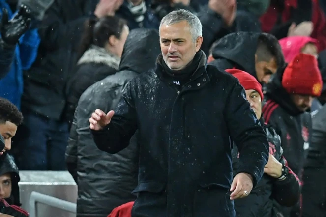 L'entraîneur de Manchester United José Mourinho lors du match face à Liverpool le 16 décembre 2018