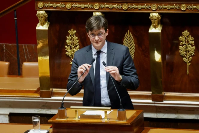 Sacha Houlié, député du groupe Renaissance et président de la commission des Lois, à l'Assemblée nationale à Paris le 11 décembre 2023