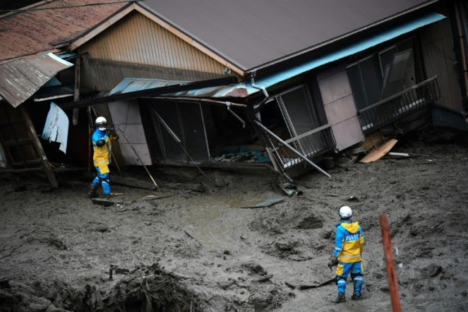 Une maison détruite par la coulée de boue d'Atami, le 5 juillet 2021
