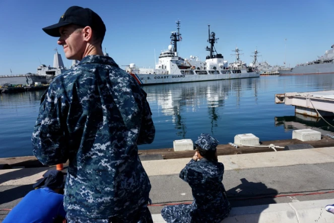 Un marin sur la base navale de San Diego en Californie, le 16 avril 2015 