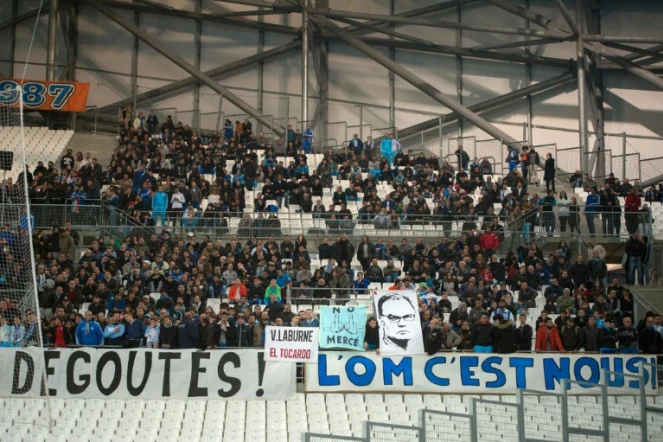 Les tribunes du stade Vélodrome lors d'un match de Ligue 1 opposant l'Olympique de Marseille à Rennes, le 18 mars 2016