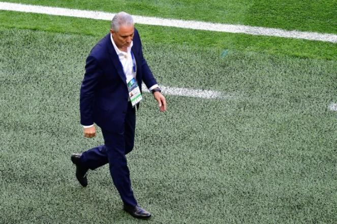 Le sélectionneur du Brésil Tite durant le match de son équipe contre le Costa Rica à Saint-Pétersbourg, le 22 juin 2018