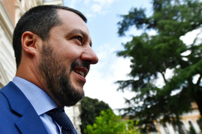 Le ministre italien de l'Intérieur Matteo Salvini à Rome, le 20 juin 2018