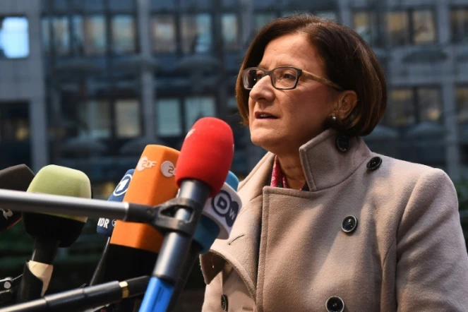 La ministre autrichienne de l'Intérieur Johanna Mikl-Leitner, le 4 décembre 2015 à Bruxelles