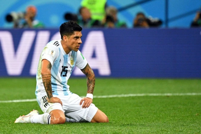 Le milieu argentin Enzo Perez face à la Croatie à Nijni Novgorod, le 21 juin 2018