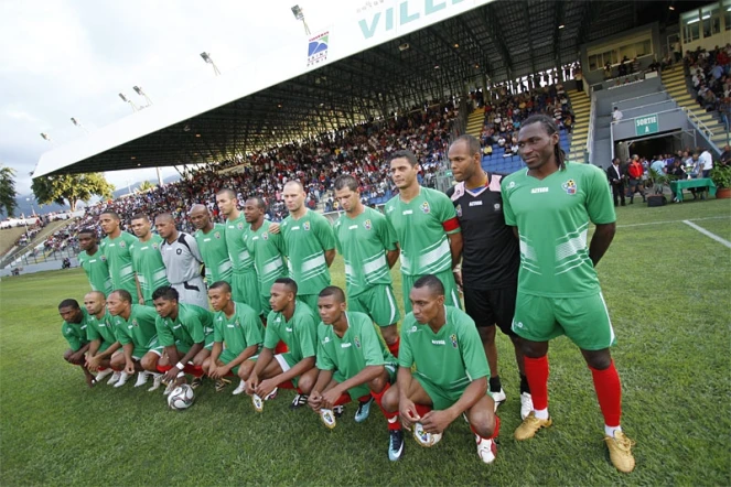 Foot- Stade Jean Ivoula à Saint-Denis - Match de gala entre la sélection de La Réunion et les Kréopolitains (joueurs réunionnais évoluant à l'extérieur)