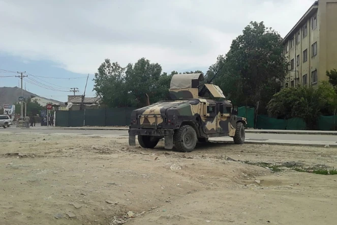 L'armée afghane arrive sur les lieux d'un attentat à Kaboul, le 30 mai 2019