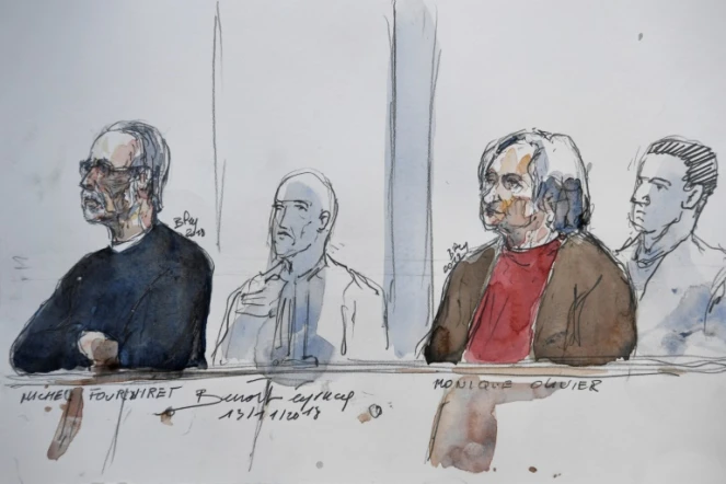 Michel Fourniret et Monique Olivier devant la cour d'assises des Yvelines le 13 novembre 2018