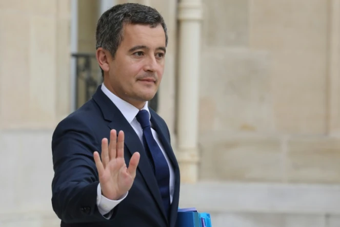 Le ministre de l'Action et des Comptes publics Gérald Darmanin à la sortie du conseil des ministres, le 3 octobre 2018 à Paris
