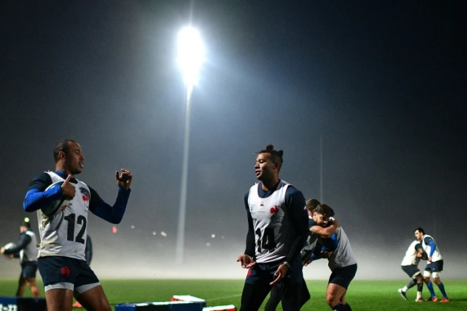 Séance de travail pour le XV de France au centre national du rugby de Marcoussis, le 11 novembre 2020