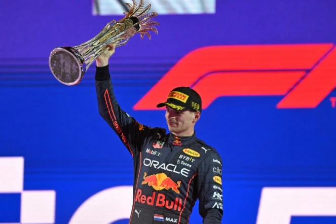 Le pilote Red Bull Max Verstappen vainqueur du GP d'Arabie saoudite à Jeddah, le 27 mars 2022 
