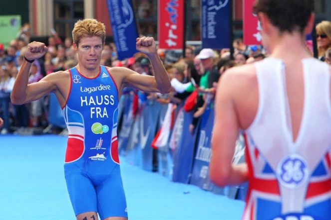 David Hauss remporte la médaille de Bronze lors du championnat d'Europe de triathlon à Athlone, Irlande. (Photo: T.Deketelaere)