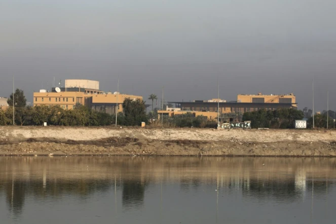L'ambassade américaine en Irak, située dans la Zone verte à Bagdad, le 3 janvier 2020