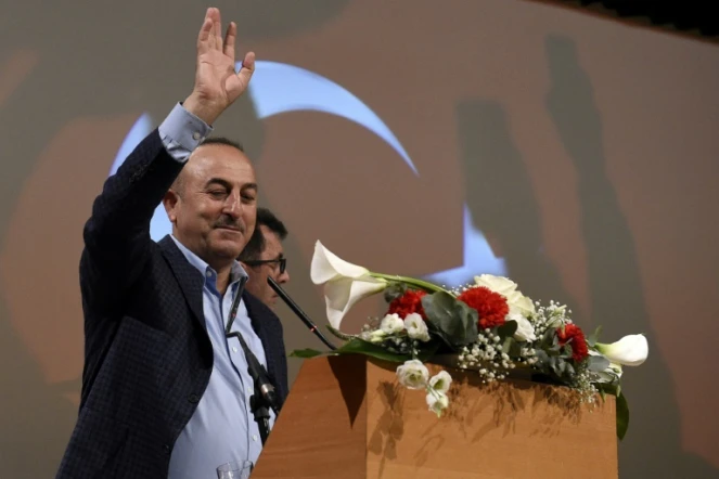 Le chef de la diplomatie turque Mevlut Cavusoglu, le 12 mars 2017 à Metz