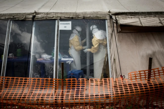 Un centre de traitement de malades d'Ebola à Butembo, en mars 2019