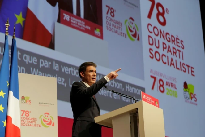 Olivier Faure au congrès du parti socialiste à Aubervilliers, le 8 avril 2018