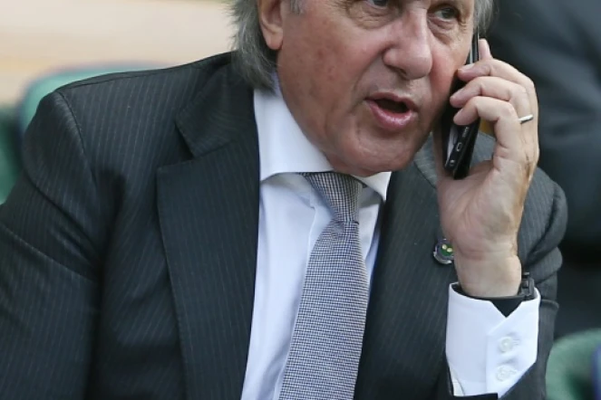 L'ancien champion de tennis roumain Ilie Nastase dans les tribunes à Wimbledon, le 6 juillet 2016
