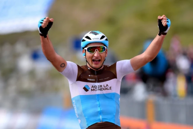 Le Français Nans Peters remporte la 17e étape du Giro, au stade de biathlon d'Anterselva, le 29 mai 2019