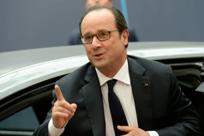 Le président français François Hollande à Bruxelles le 20 octobre 2016