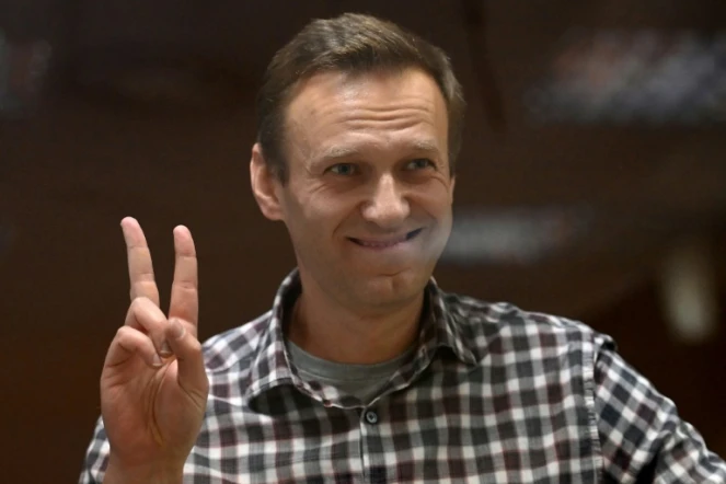 L'opposant russe Alexeï Navalny lors d'une audience au tribunal à Moscou, le 20 février 2021