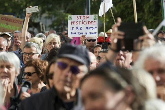 Manifestation de soutien en faveur d'un maire ayant pris un arrêté anti-pesticides, à Rennes, le 22 août 2019