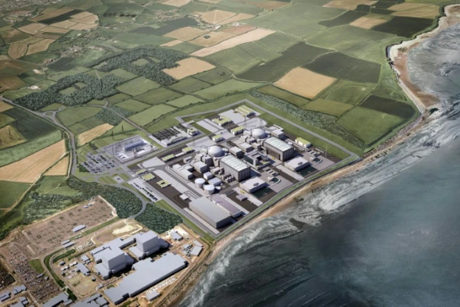 Le site de la centrale nucléaire d'Hinkely Point C, en Angleterre, en juillet 2016