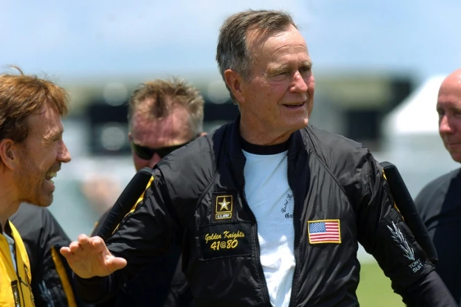 L'ancien président George H.W. Bush, le 13 juin 2004 à College Station (Texas)