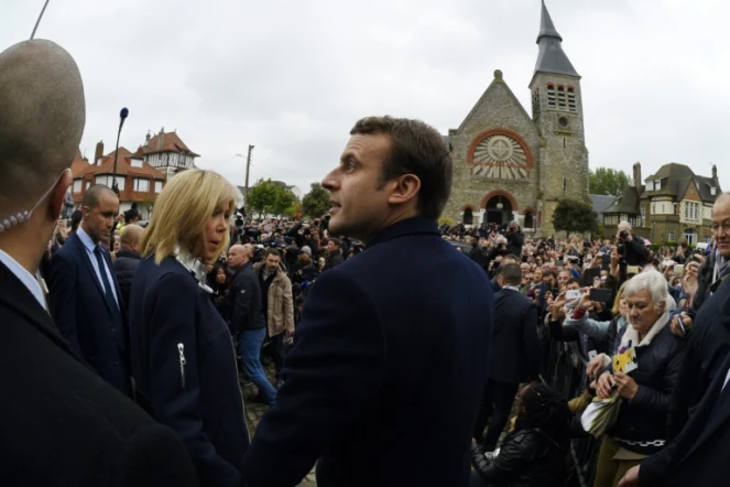 Emmanuel Macron, le 7 mai 2017 au Touquet 
