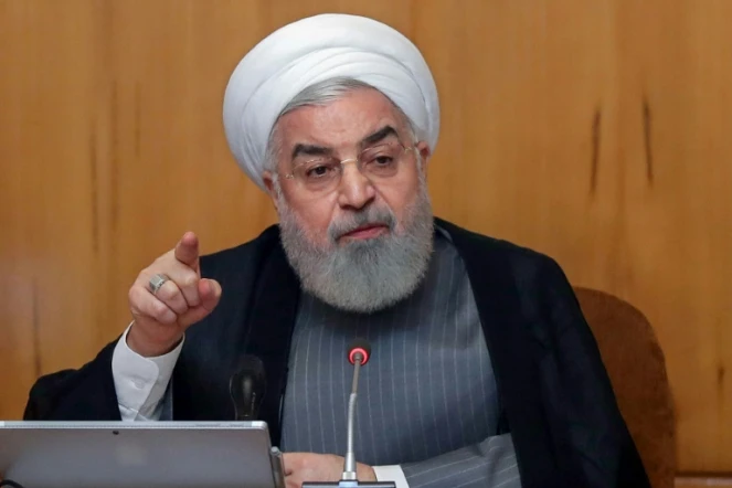 Photo fournie par la présidence iranienne le 3 juillet 2019 montrant le président Hassan Rohani au cours d'une réunion du gouvernement à Téhéran
