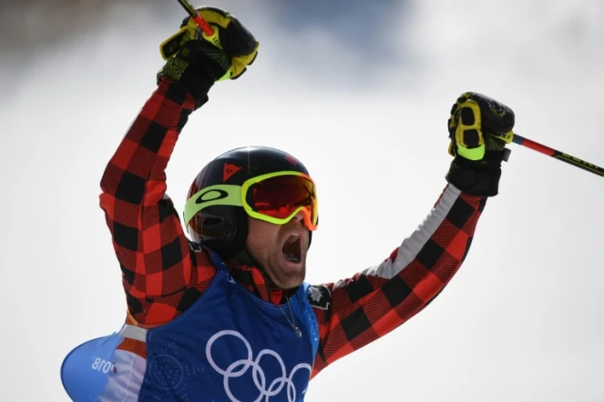 Le Canadien Brady Leman remporte l'or en skicross lors des JO de Pyeongchang, le 21 février 2018