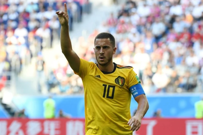 Eden Hazard sous le maillot de la Belgique, le 14 juillet 2018 au Mondial