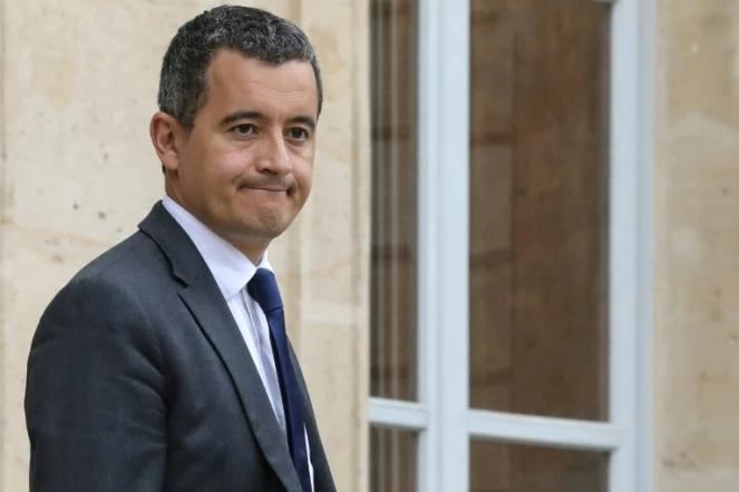 Le ministre des Comptes publics, Gérald Darmanin, quitte l'Élysée après un Conseil des ministres à Paris, le 12 juin 2018