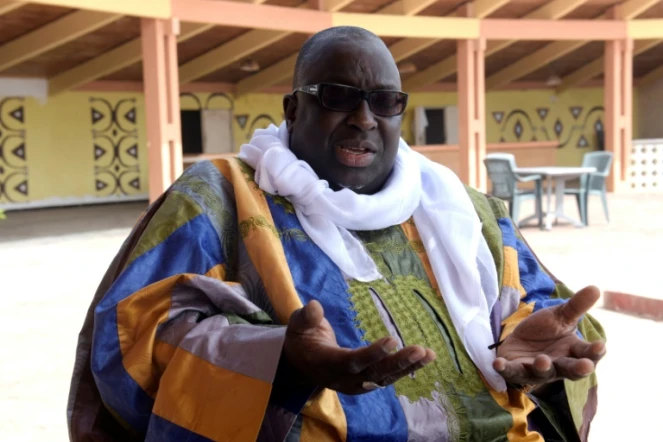 Papa Massata Diack, fils de l'ancien président de l'IAAF Lamine Diack, lors d'un interview avec l'AFP, le 6 mars 2017 à Dakar
